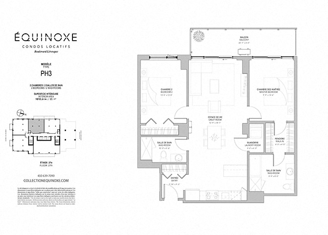 Floor plan for 2 beds, 2 baths, 1018 sqft