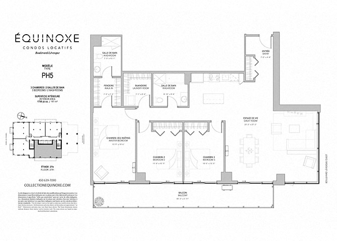 Floor plan for 3 beds, 2 baths, 1730 sqft