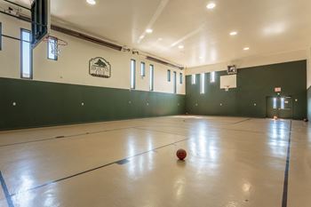 Indoor basketball court