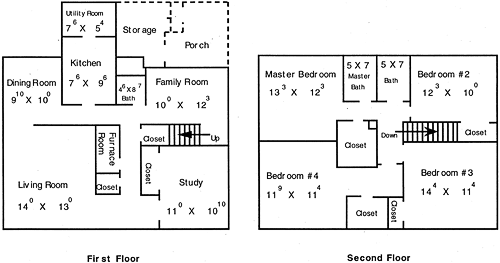 Floor plan for 4 beds, 2.5 baths, 1750 sqft