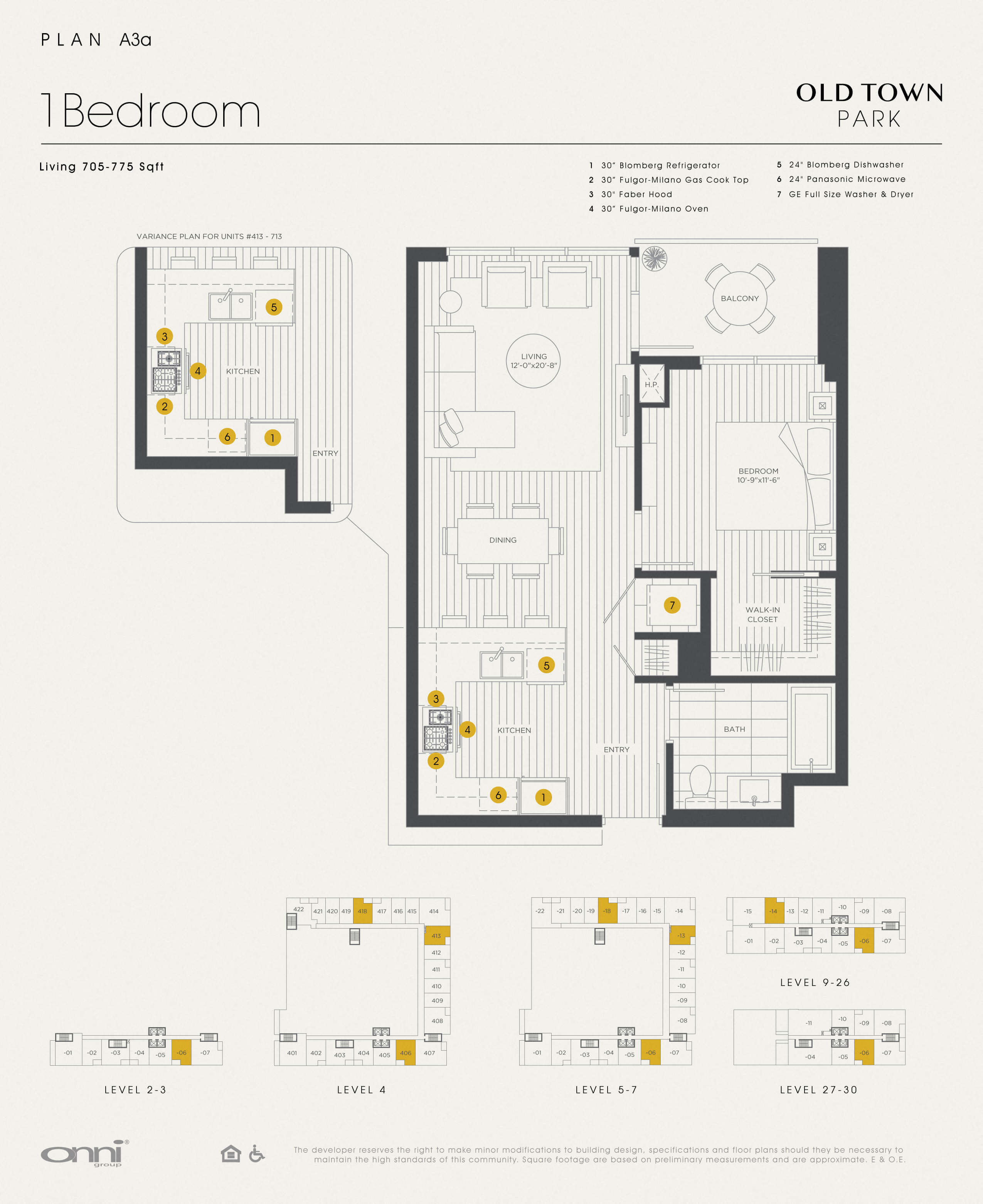 Floor plan for 1 bed, 1 bath, 760 sqft