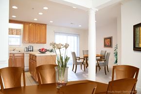 Hagerstown apartment for rent - A dining room with a table set for six.