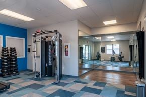 Pittsburgh townhouse for rent - the preserve at gateway fitness center with gym equipment and mirrors