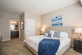 Baldwinsville apartment for rent - a bedroom with a bed and a closet