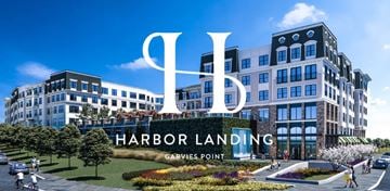 Glen Cove apartment for rent - a rendering ofharbor landing with the logo