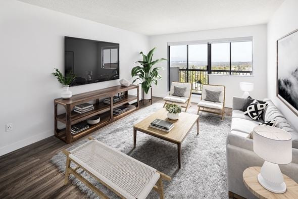 Burnaby apartment for rent - a living room with a couch and a coffee table