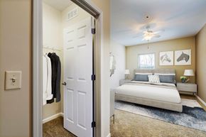 Canonsburg apartment for rent - a bedroom with a bed and a closet