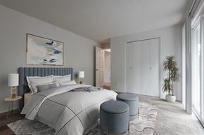 Webster apartment for rent - a bedroom with a bed and a window