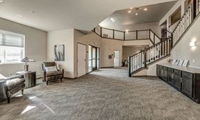 Annandale apartment for rent - a large living room with a staircase and a dining room