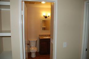 San Diego apartment for rent - a small bathroom with a toilet and a sink