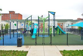 Holyoke apartment for rent - a playground at a school with a trash can