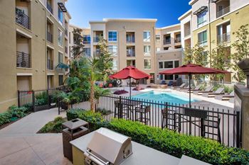 Grills by pool