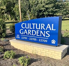 Euclid apartment for rent - Cultural Gardens Main Sign