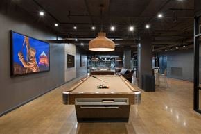St. Louis apartment for rent - a game room with a pool table and a tv