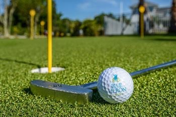 Challenging putting green
