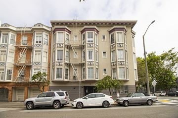 San Francisco apartment for rent - A row of cars are parked in front of a building.
