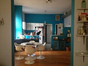 Chicago apartment for rent - a kitchen with a table and chairs in it