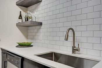 Sink with faucet