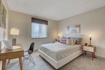 Bedroom with expansive windows