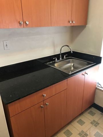 Tampa apartment for rent - A kitchen with a sink and cabinets.