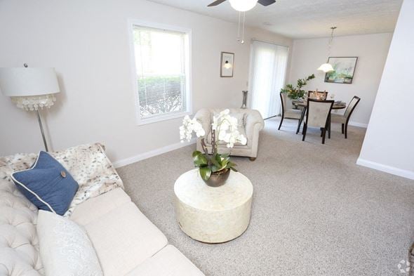 Lexington apartment for rent - a living room with a couch and a table