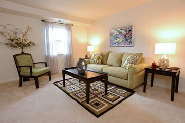 Essex apartment for rent - a living room with a couch and a table