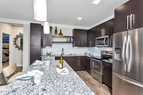Lakewood apartment for rent - Westwood Green Kitchen with large grey island