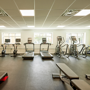 Portland apartment for rent - a group of exercise machines in a gym