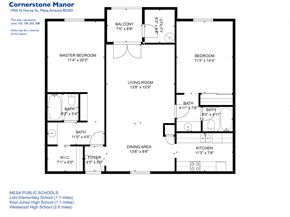Mesa apartment for rent - a floor plan of a home with a bedroom and a living room