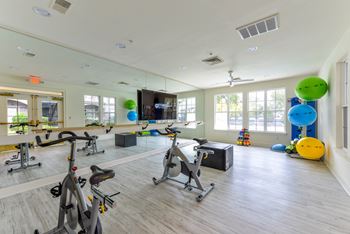 Fitness center with yoga studio fitness on demand