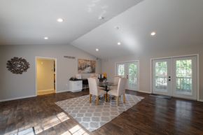 Hudson apartment for rent - A dining room with a table set for four.