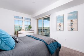 Santa Clarita apartment for rent - Window treatments include horizontal blinds and roller shades