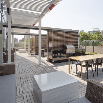 Outdoor terrace - bbq stations and dining lounges