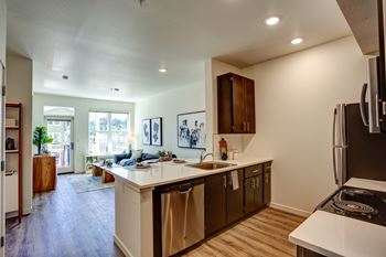 Living with open kitchen
