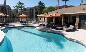 Pool with outdoor lounge