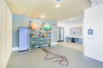 24-Hour athletic club with cardio and free weight equipment