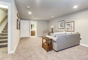 Kansas City townhouse for rent - a living room with a couch and a table