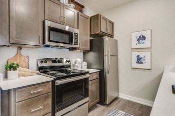 Stainless steel kitchen appliances
