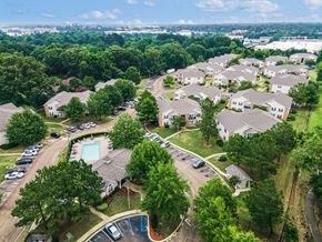 Jackson apartment for rent - an aerial view of a neighborhood with houses and a swimming pool