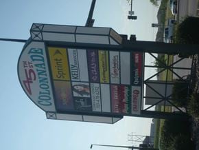 Fargo apartment for rent - A sign for the 5th Colorado Colonade event is displayed on a pole.