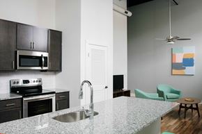 Roanoke apartment for rent - a kitchen with a counter top and a sink