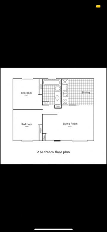 Phoenix apartment for rent - a floor plan of a 2 bedroom floor plan