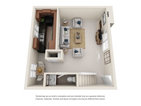 Floor plan for 3 beds, 2 baths, 1200 sqft