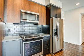 San Diego apartment for rent - Kitchen with stainless steel appliances at Vida North Park, San Diego, 92104