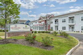 Cranbury apartment for rent - the residences at the crossings entrance sign to the building
