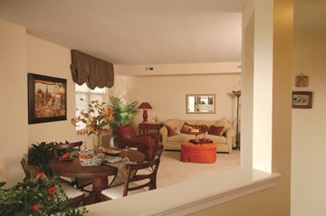 Baltimore apartment for rent - a living room with a couch and a table