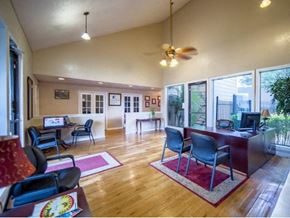 Houston apartment for rent - a living room with a couch and a table