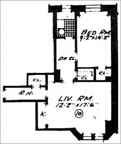 Floor plan for 2 beds, 2 baths, 1025 sqft