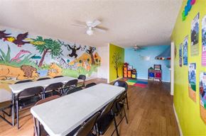 Houston apartment for rent - a dining room with a table and chairs