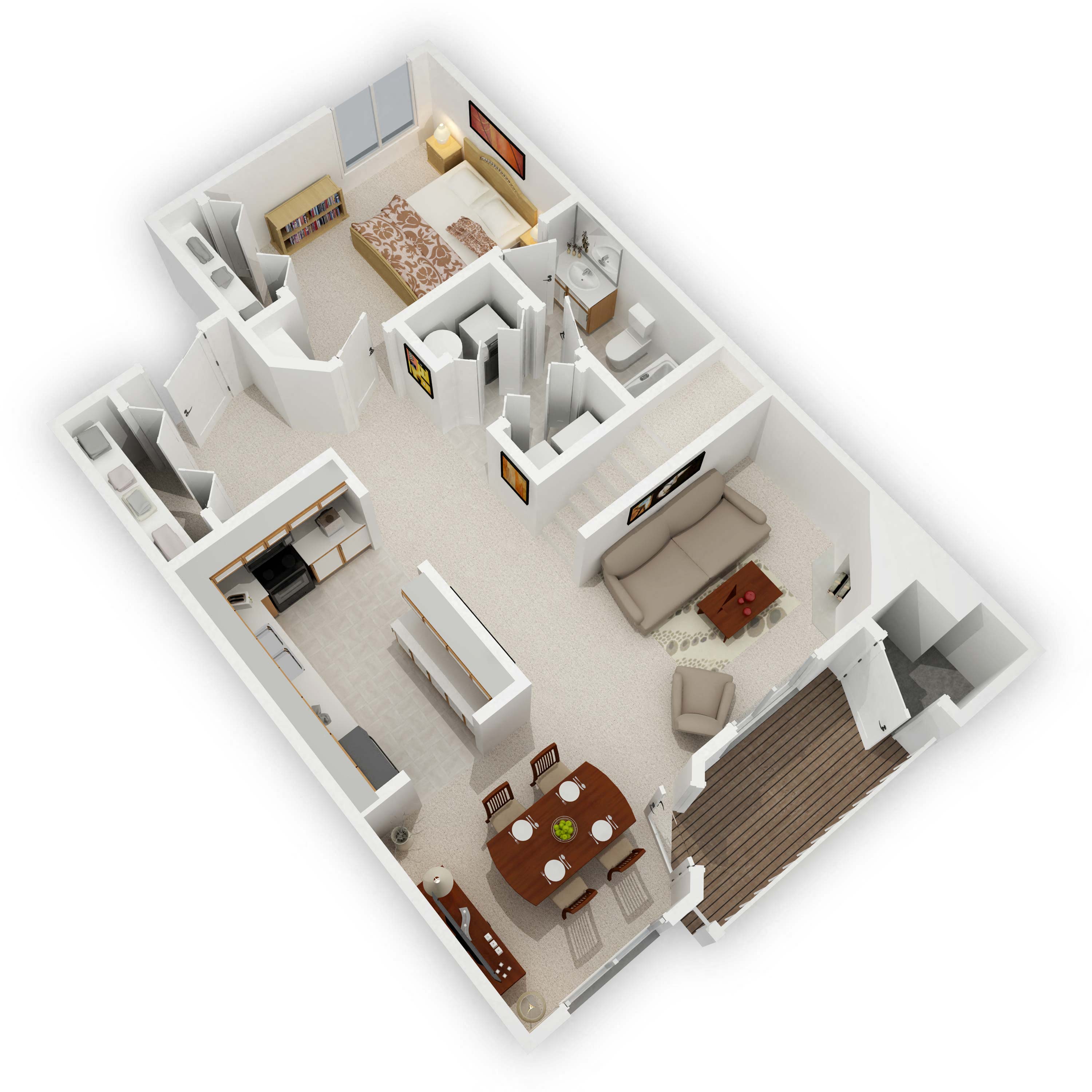 Floor plan for 4 beds, 2 baths, 1771 sqft